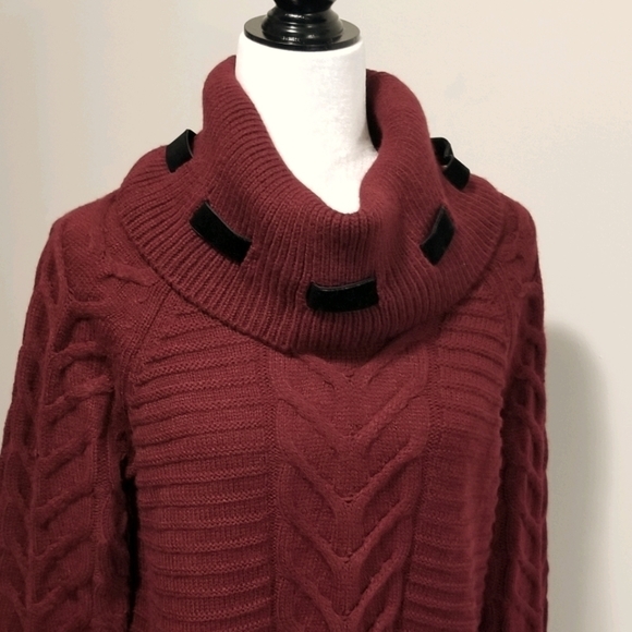 Karl Lagerfeld Paris Women's Cowl Neck Sweater Size M - Picture 4 of 9